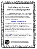 English Language Leaner Individualized Language Plan template