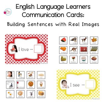 Preview of English Language Learners: Building sentences with Real Images