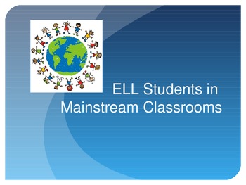 Preview of English Language Learners (ELL/ ESL) in Mainstream Classrooms Presentation