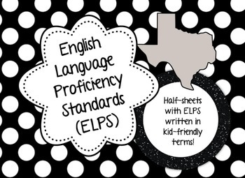 Preview of English Language Proficiency Standards (ELPS), Polka Dot, Kid Friendly