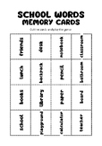 English Learner Memory Game *School Vocabulary* ESL/ELD