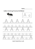 English Letters Writing practice Worksheets A-Z