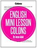 English Literacy Mini Lesson: Four Rules for Colons