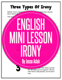 English Literacy Mini Lesson: Three Types of Irony