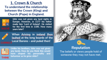 Preview of English Medieval History: Henry II Becket & Church + Online History Game
