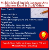 English Midterm Exam & Study Guide Bundle