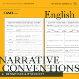English Narrative Conventions & Language Features Workshee