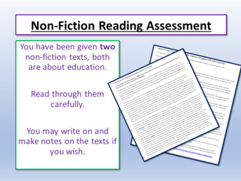 Preview of English Non-Fiction Reading Assessment