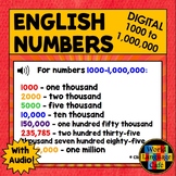 NUMBERS 1000-1,000,000 BOOM CARDS ⭐ English Boom Cards ⭐ E