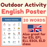 English Outdoor Activity Poster | Leisure time pastime ENGLISH