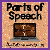 English Parts of Speech 6th Grade Halloween Digital Escape Room