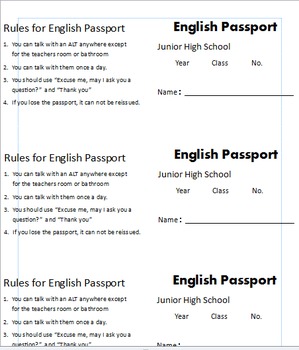 Preview of English Passport