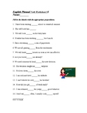 English Phrasal Verbs and Preposition Practice - 4 Workshe