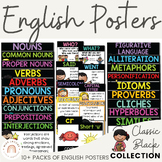 English Posters Bundle {Black Strip} Reading and Writing S