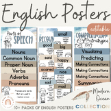 English Posters Bundle | Reading & Writing Strategies | Ne