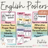 English Posters Bundle | SPOTTY PASTELS | Muted Rainbow th