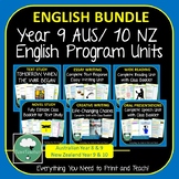 English Program Year 9 Year 10 BUNDLE Complete Units Austr