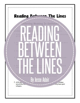 Preview of English: Reading Between The Lines Inferring Meaning