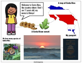 Preview of English Reading Comprehension Activities: Meet Mireya from Costa Rica