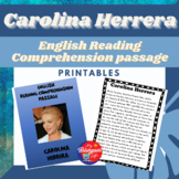 Carolina Herrera - English Biography Activity Printable - 