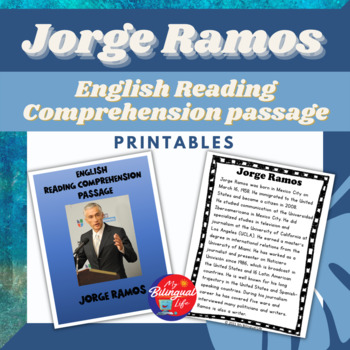 Preview of Jorge Ramos - English Biography Activity Printable for Hispanic Heritage