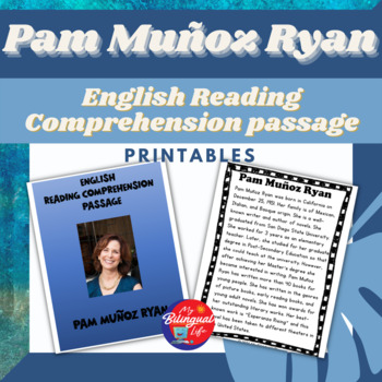 Preview of Pam Muñoz Ryan - English Biography Activity Printable - Women's History