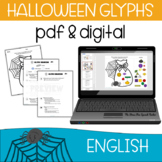 English Reading Glyph Digital or Paper OCTOBER and HALLOWEEN
