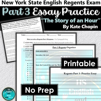 Preview of English Regents Exam | Part 3 Essay Practice | The Story of an Hour by Chopin