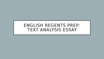 english regents text analysis essay sample