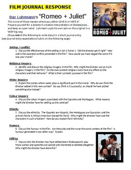 Preview of English - Romeo and Juliet - MOVIE guide