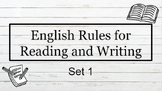 English Rules for Reading and Writing