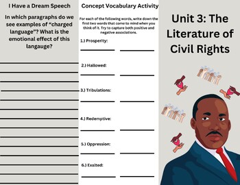 Preview of English SAVAAS Unit 3: Civil Rights Literature