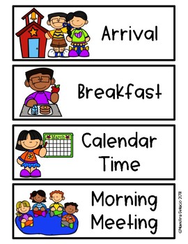 English Schedule Cards by Maestra Gelacio | Teachers Pay Teachers