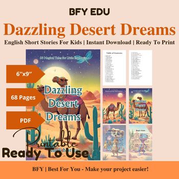 Preview of English Short Story for Kids: Dazzling Desert Dreams, 60 Short Stories, 68 Pages