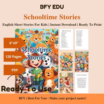 Preview of English Short Story for Kids: Schooltime Stories, 60 Short Stories, 128 Pages