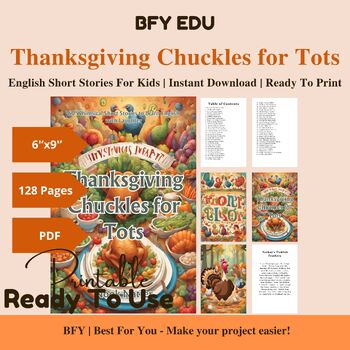 Preview of English Short Story for Kids: Thanksgiving Chuckles for Tots, 60 Short Stories