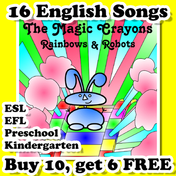 Preview of English Songs for ESL EFL Kindergarten and Preschool - Bundle #1