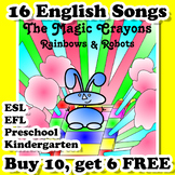 English Songs for ESL EFL Kindergarten and Preschool - Bundle #1