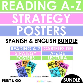 Preview of Reading Strategies Alphabet Posters A - Z BUNDLE