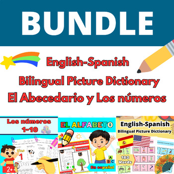 Preview of English-Spanish Bilingual Picture Dictionary, El Abecedario, Los números(BUNDLE)