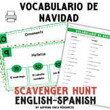 English-Spanish Christmas Vocabulary Scavenger Hunt Vocabu