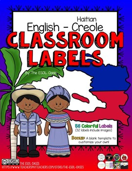 Preview of English-Haitian Creole Classroom Item Labels