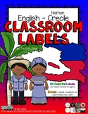 English-Haitian Creole Classroom Item Labels