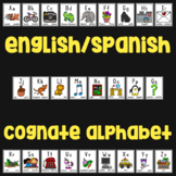 English/Spanish Cognate Alphabet - Posters and Flashcards