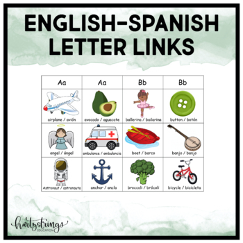 Preview of Letter Links for Student Name Labels / Symbols - English & Spanish
