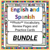 English/Spanish *Photo* Vocabulary, Review Pages, and Prac