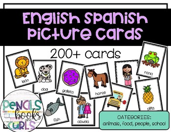 Preview of English Spanish Picture Cards