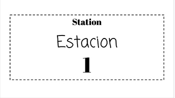 Preview of English + Spanish Translation First Day Get to Know You Stations