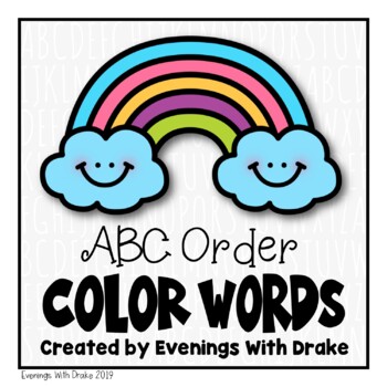 Preview of English Spanish and French Color Words ABC Order Activity Printables