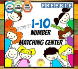 FREE 1-10 Number Match Center. English, Spanish and Dual v